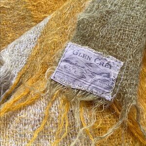 Vintage Glen Cree All Mohair Wrap. Made in Scotland.